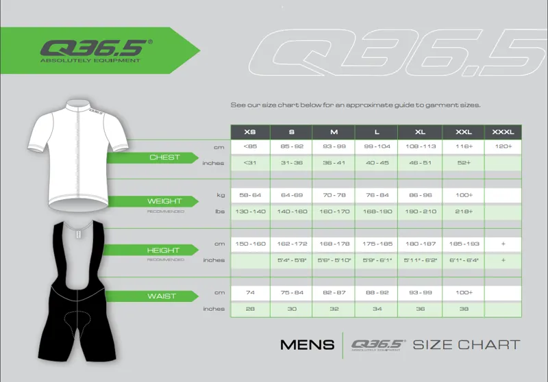 Q365 Size Guide